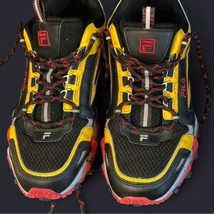 Fila Black and Yellow Men's Sneakers